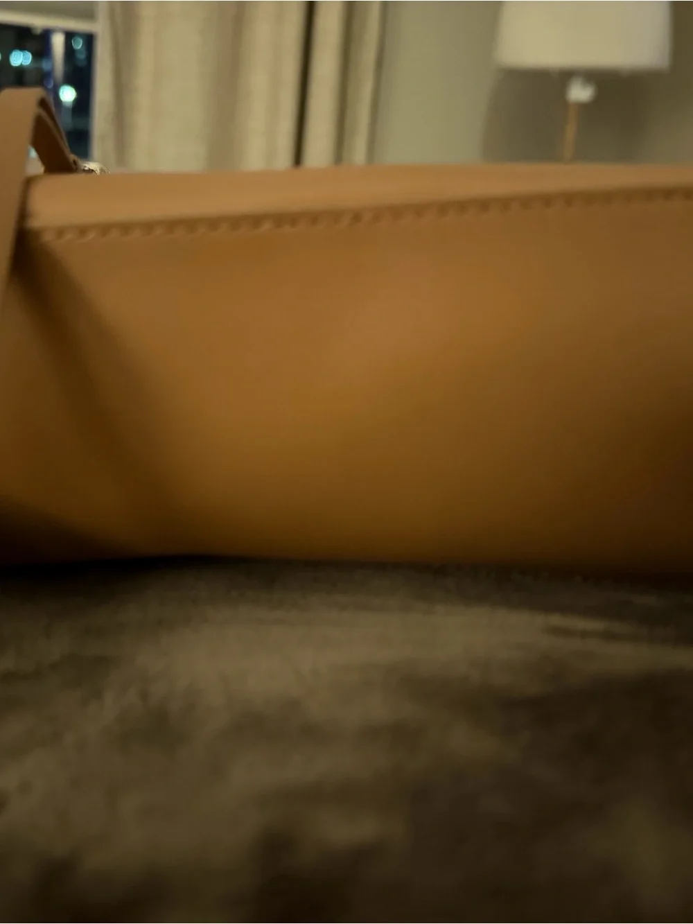 All Saints Taupe Leather & Suede Messenger Bag with Snakeskin Accent